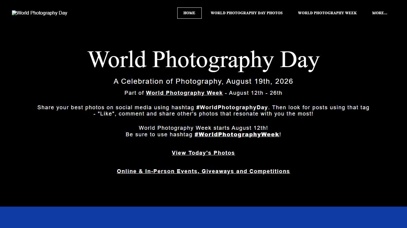 World Photography Day - World Photography Day - Wednesday, August 19th, 2026